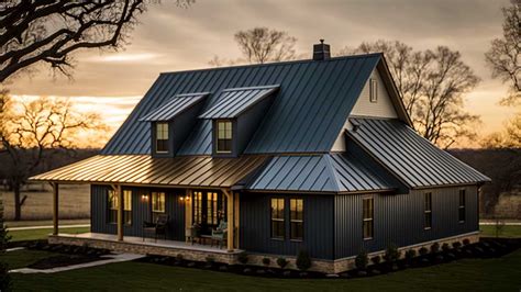 black metal roof with hemlock house|black metal roof paint.